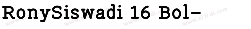 RonySiswadi 16 Bol字体转换